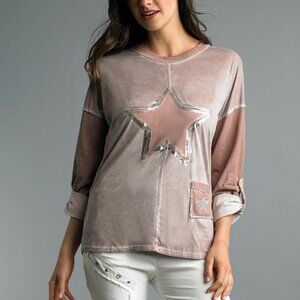 NEW Tempo Suede Mauve Star Tunic